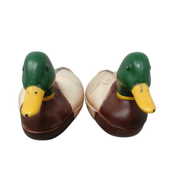 Vintage 1978 Avon Mallard Duck Glass Covered Dishes Set of 2 - Picture 2 of 8